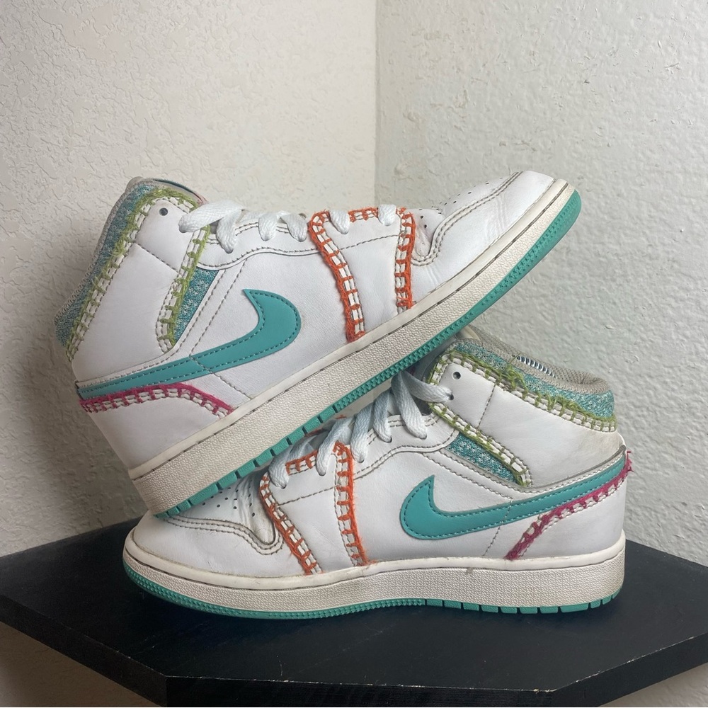 Jordan 1 multi knit white blue orange - Picture 5 of 7